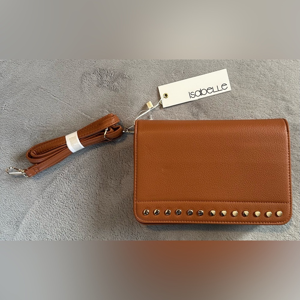 Isabelle Nia Embellished Crossbody Bag-Brown/ NWT